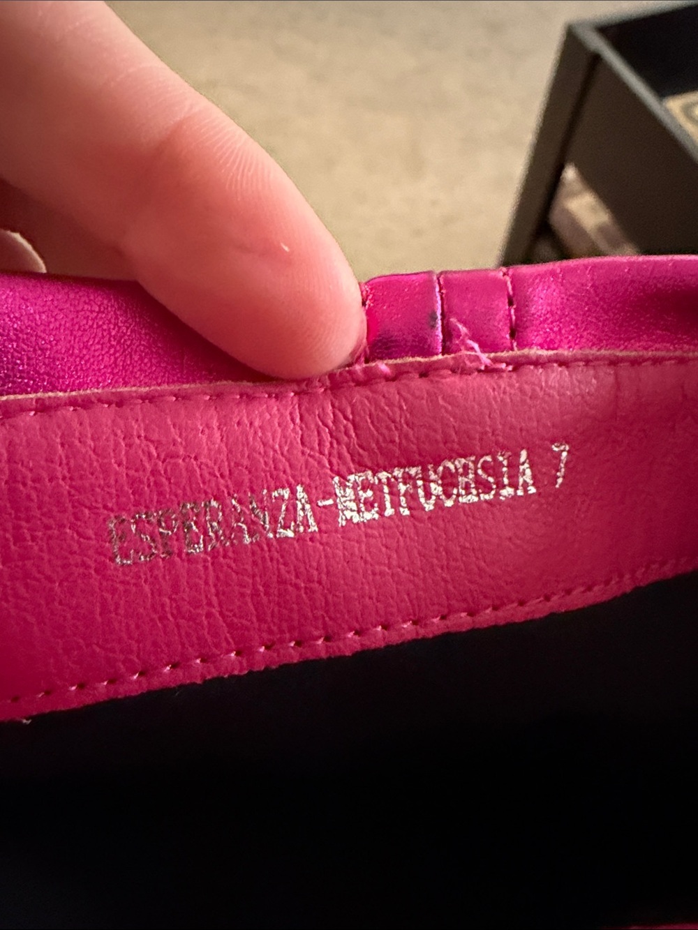 Azalea Wang Esperanza Western Style Bootie in Metallic Fuchsia. size 7 - Picture 9 of 9